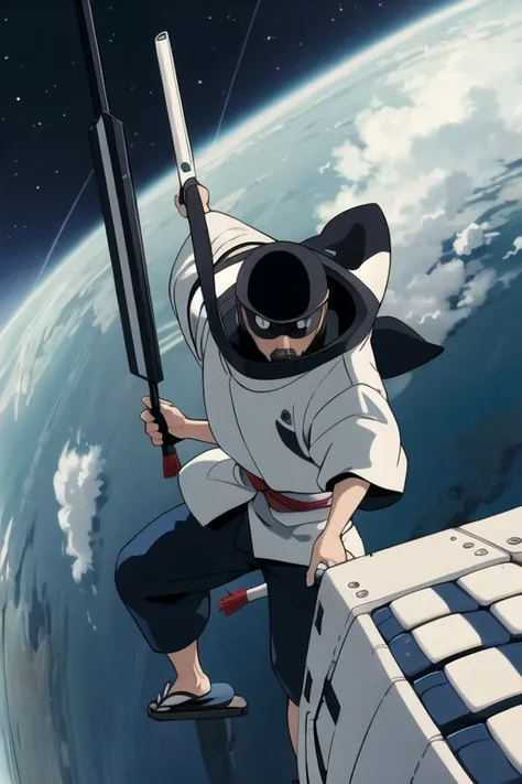 Samurai in Space ジブリ風　Aboard a spaceship