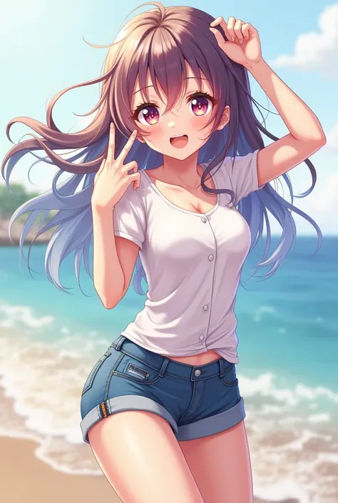 Anime Girl in shorts 