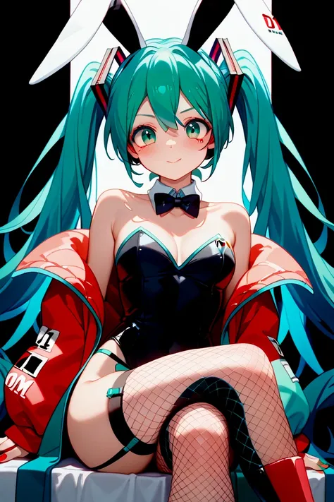    high quality  、   No posts      、    masterpiece、1 person、woman 、    Hatsune Miku 、         turquoise hair      、    twin tails    、 troubled face       、         create a perfect body line            、Hot body         、  accurate finger, Light effects,...