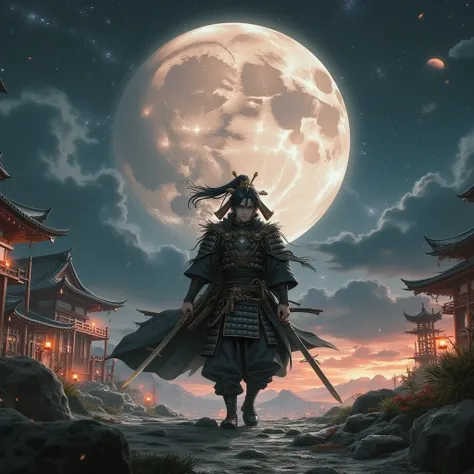 Samurai at the lunar base