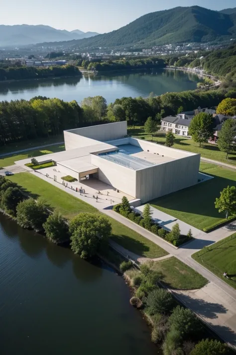 Future Architecture ， Aerial view ，The Church of the Water ， Integrated Architecture with Natural Lakes，Church of Light ， Cross-shaped Light Through Dark Space，Create a Divine Atmosphere 。Demonstrating the design philosophy of Tadao Ando