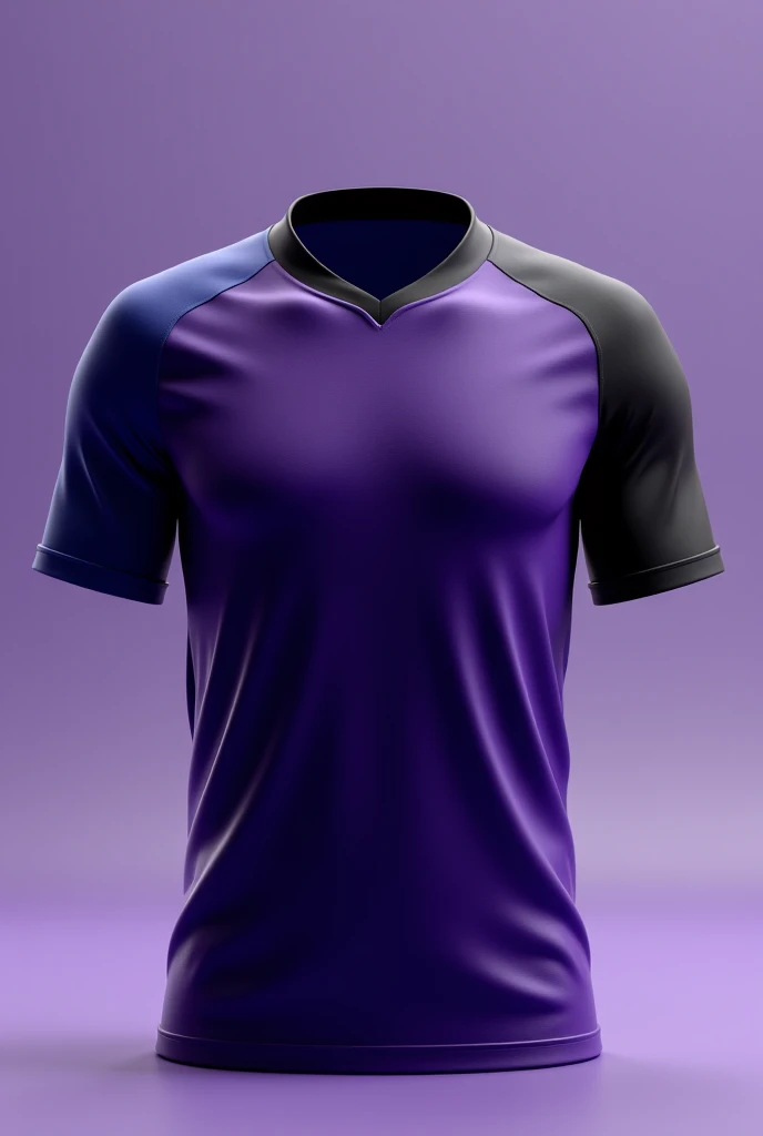 Picture of the Purple and Black Team Collarless Shirt