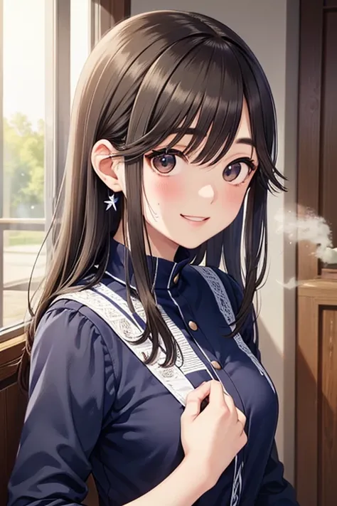 Takane Manaka, shiny brown long hair, beautiful brown eyes, smiling face, sparkling pupils, (fine grain), highly detailed eyes, highly detailed face, highly detailed eyes,, (masterpiece:1.2, best quality), 1 girl, cowboy shot,, 


cowboy shot,




 girl, s...