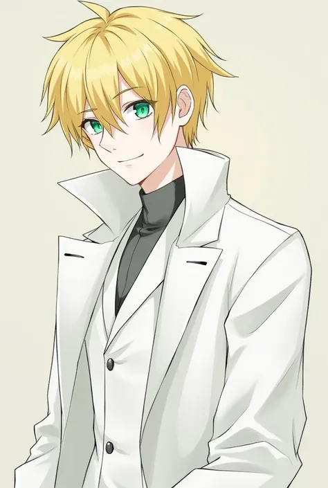  Character History : Ren Inari  ( Ren Inari )

The blonde guy looks mature, emerald-green eyes, wearing a white suit and wearing a white coat over a handsome anime-like white skin, and he likes to gamble on cute anime babes.