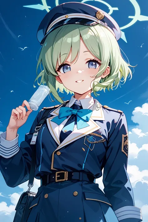 Tachibana Nozomi 、Tachibana Nozomi 、Game「 Blue Archive」 characters、 green hair、uniform、