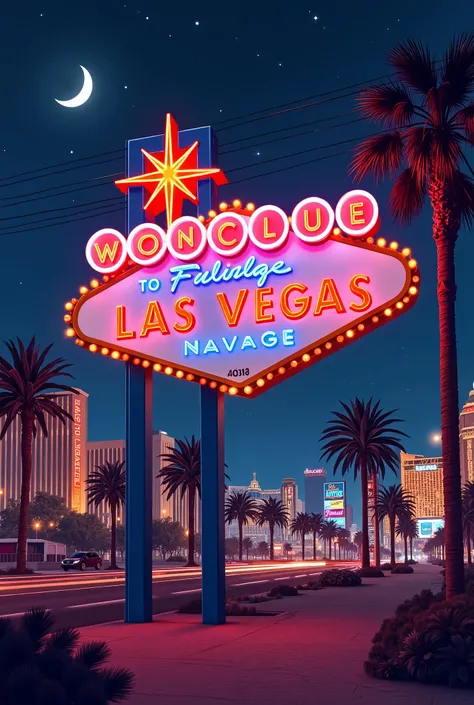 Generate an image for me that says long live vintage Las Vegas