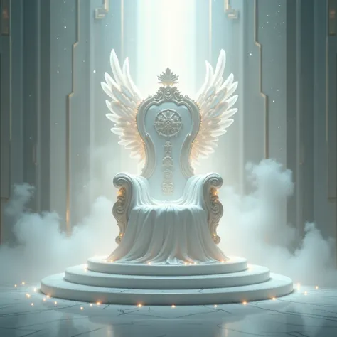 An empty bright white angel throne 👼 