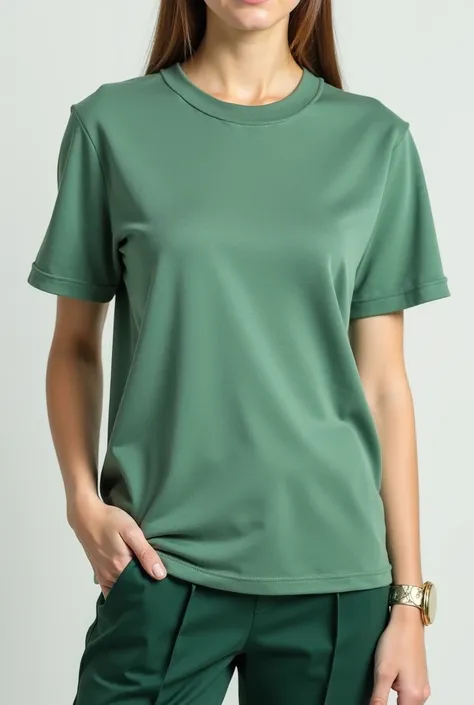 Make a t-shirt for promotion with the colors green and white and make the t-shirt elegant 