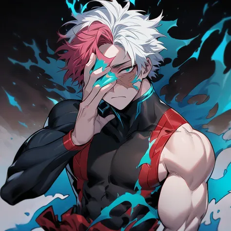 Shoto Todoroki 

Age: Around 15- (at the start of My Hero Academia).

Height: Approximately 176 cm (5'9").

Build: Lean yet muscular, with an athletic physique due to his hero training. His body is well-proportioned, emphasizing speed and agility over bulk...