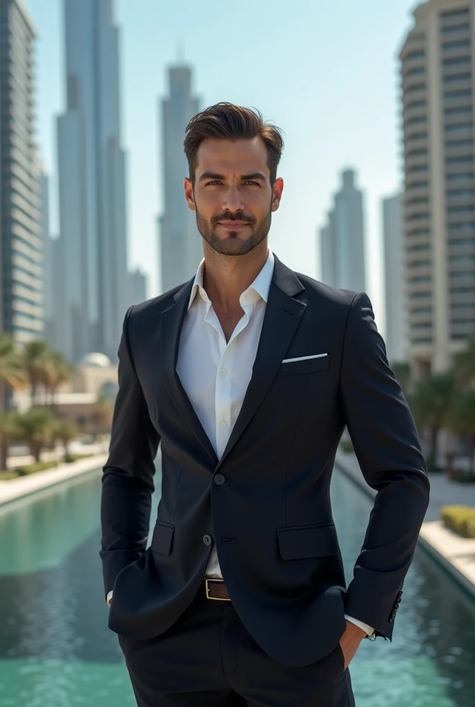 Taller man for advertise in Facebook story for attract dubai man
