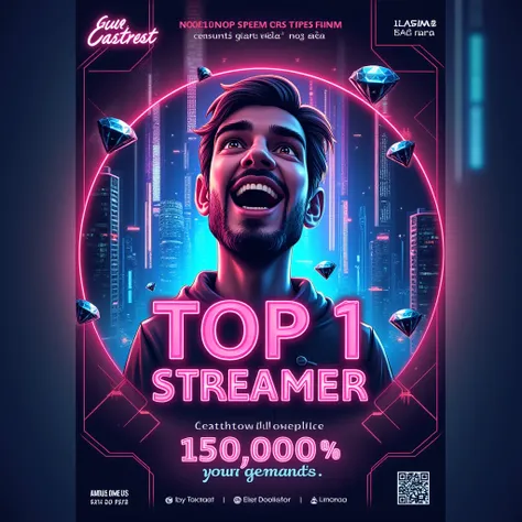 
Create a flyer contest for the top-1 streamer of the month with 150k diamonds to win 
