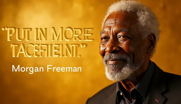 GENRATE THUMNAIL WITH "Put In More Effort" WRITTEN ON IT WITH THE PICTURE OF MORGAN FREEMAN with beautiful golden background