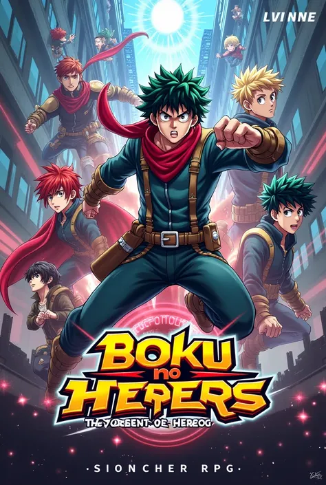 Boku no Hero RPG cover with these words Boku no Hero RPG: Rise of the Heroes .