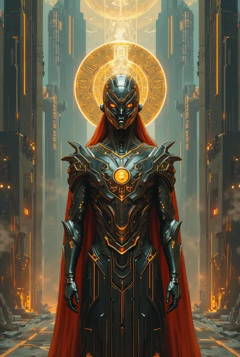 a futuristic byzantin painting