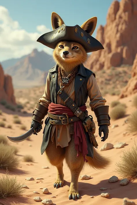 Samalayuca desert animal dressed as a pirate