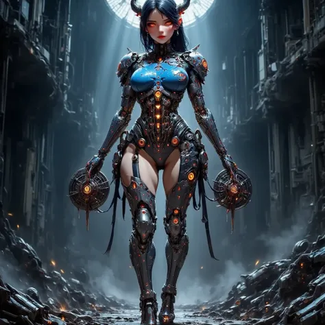 - Main Character, "Chinese" Adult Woman, Beautiful, Tall, Long Legs.

- Wearing a costume ("Full Sexy Armor").
The Chest and Thigh Armor are slightly open.

Futuristic Costume Design. (There is an Eagle Logo on the Armor).

- Sexy and Athletic Body Shape
P...