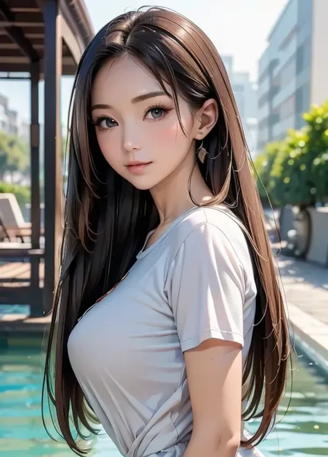    Masterpiece  , 最  high quality ,   ultra high resolution, (  by Nomi :1.4),   Beautiful Faces  ,   high quality の衣類,   Amazing European Woman ,   very cute in the water ,  portraits, 肌が柔らかくて  perfect face、  perfect face, Shoot your hair,  8k resolution ...