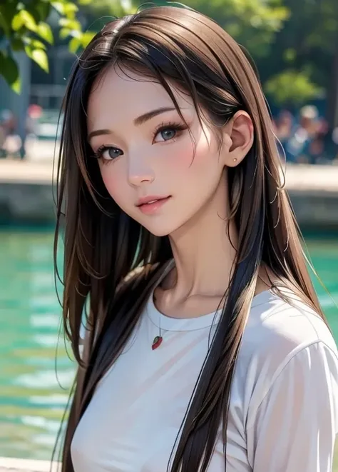    Masterpiece  , 最  high quality ,   ultra high resolution, (  by Nomi :1.4),   Beautiful Faces  ,   high quality の衣類,   Amazing European Woman ,   very cute in the water ,  portraits, 肌が柔らかくて  perfect face、  perfect face, Shoot your hair,  8k resolution ...