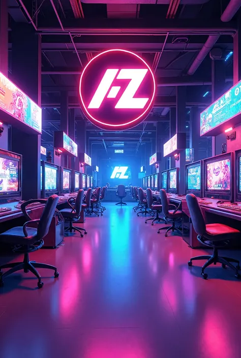 The az logo is a game center with all the gaming centers underneath