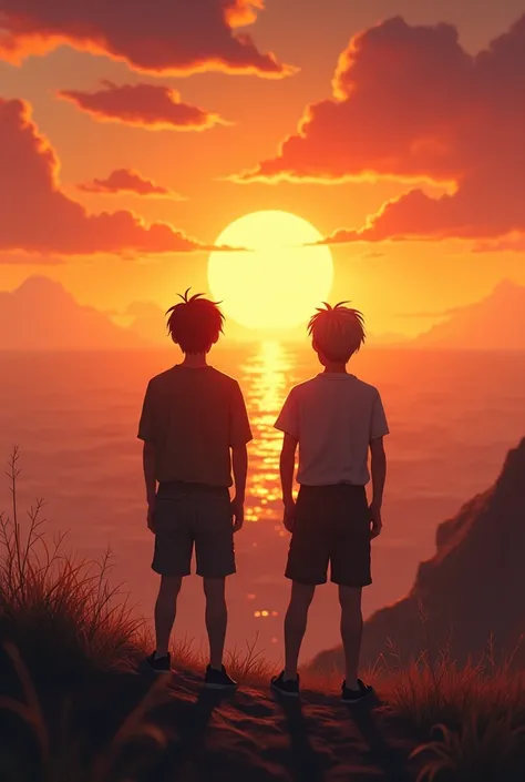 Watching the sunset with my brother