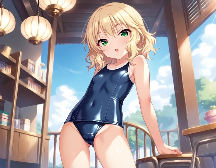 master piece,best quality,high resolution,
beautiful eyes,detailed eyes,detailed face,
beautiful detailed eyes,symmetrical clear eyes,
( 1girl :1.5),(Alone:1.5),,Mooka Sakurai, short hair, blonde hair, wavy hair, green eyes, flat chest,wide hip, lori,Young...