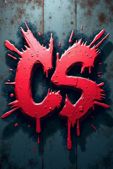 Logo with the initials CS with graffiti letters 