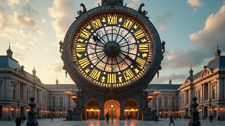 Dynamic photo of a world biggest clock, dynamic photo, realistic cinematic style, 4k ultra HD quality in 3D 