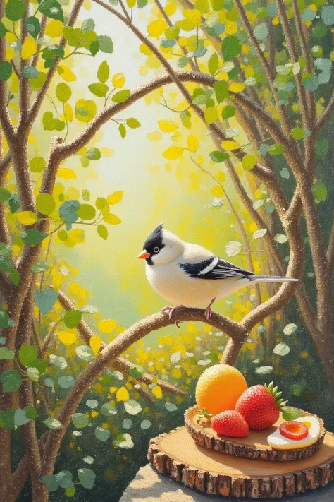  actual , (  Best Quality ,  masterpiece: 1.3), Finch ,  branches , still life, natural light, birds, many leaves and  branches es,   Best Quality ,  8,000