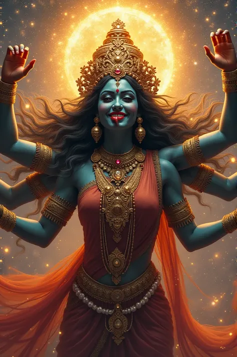 kali maa with a beautiful smile 