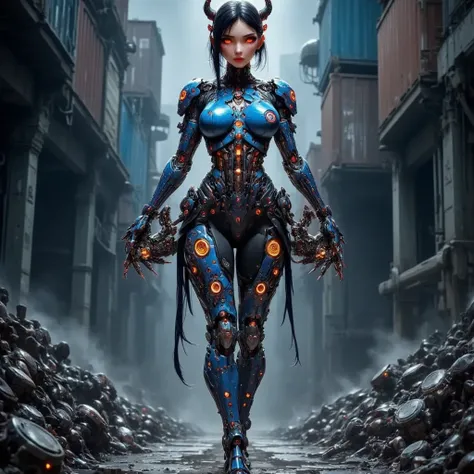 - Main Character, "Chinese" Adult Woman, Beautiful, Tall, Long Legs.

- Wearing a costume ("Full Sexy Armor").
The Chest and Thigh Armor are slightly open.

Futuristic Costume Design. (There is an Eagle Logo on the Armor).

- Sexy and Athletic Body Shape
P...