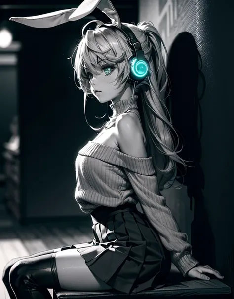 (EyesHD:1.2), masterpiece, best quality, ultra-detailed, very aesthetic, sharp focus, depth of field, vibrant colors, ray tracing, best lighting, detailed illustration, detailed background, cinematic, beautiful face, beautiful eyes, 1girl, ((monochrome)), ...