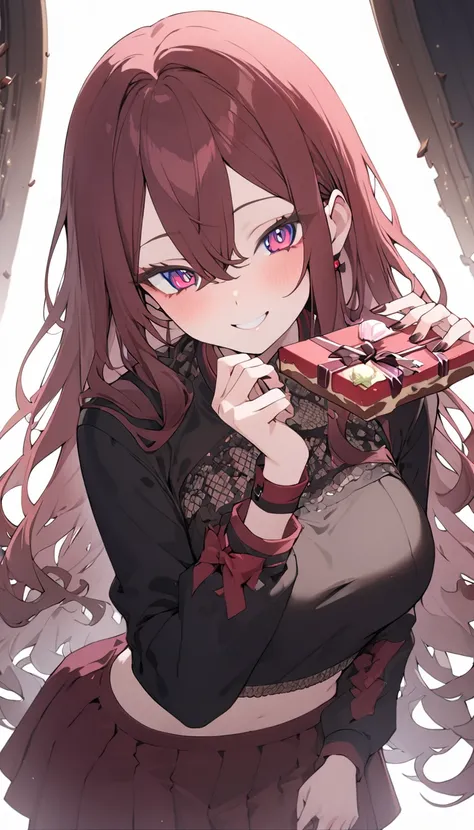 ((masterpiece)), (((best quality))), ((ultra-detailed, illustration)), (((solo, 1girl))), beautiful detailed glow, beautiful detailed eyes, medium_breasts, beautiful detailed girl
BREAK
((personification, Hankyū, Series_5100))
BREAK
((holding chocolate:1.2...