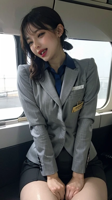  young sexy girl flight attendant Tight fitting uniform、Tight fitting uniform ,     ショート skirt by humiliスチュワーデスオンボード   、   beautiful breasts .    vibrators、 intense anal stimulation  、  using aphrodisiac lotion 、 nipple piercing   vibrators orgasm 、   Supe...