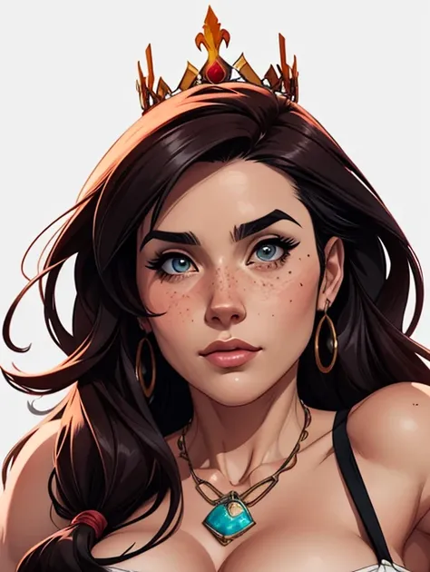 arafed woman sitting on a throne with a skull and a crown, extremely detailed artgerm, as seen on artgerm, artgerm and rossdraws, on her throne, artgerm style, style artgerm, artgerm and wlop, aly fell and artgerm, goddess of mischief, beautiful succubus s...