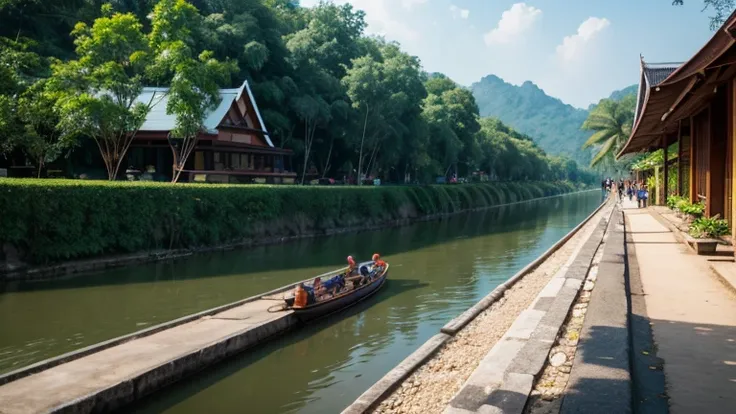 Along the canal, Thailand