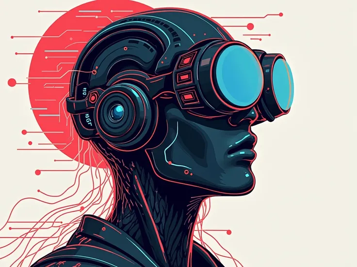  Practical work 2
Task :  Creating an illustration with AI elements
The goal of :
 Use Adobe Illustrator tools to create an illustration ,  stylized as artificial intelligence  ( Cyberpunk,  digital aesthetics ,  abstract shapes ).
Part 1 :  Preparation
1 ...