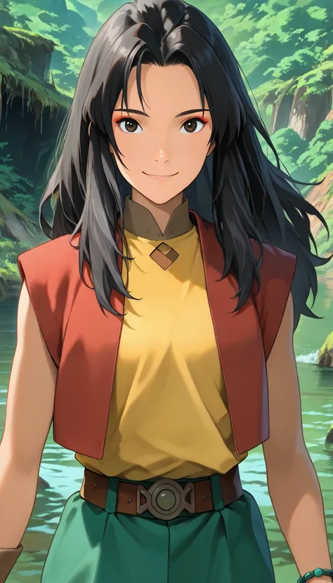 (score_9, score_8_up, score_7_up, , high_resolution, 1girl, Raya), (extremely detailed CG unit 8k wallpaper),(master part), (best quality), (ultra detail), (best illustration),(ghibli_style), cowboy shot, close up, standing, facing viewer, looking at viewe...