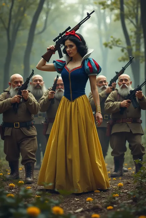 Snow White and the 7 Dwarves wage war with guns