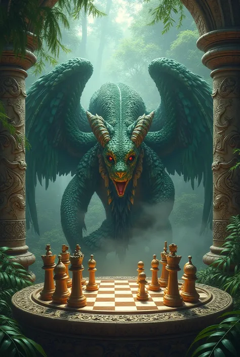  Quetzalcoatl playing chess 