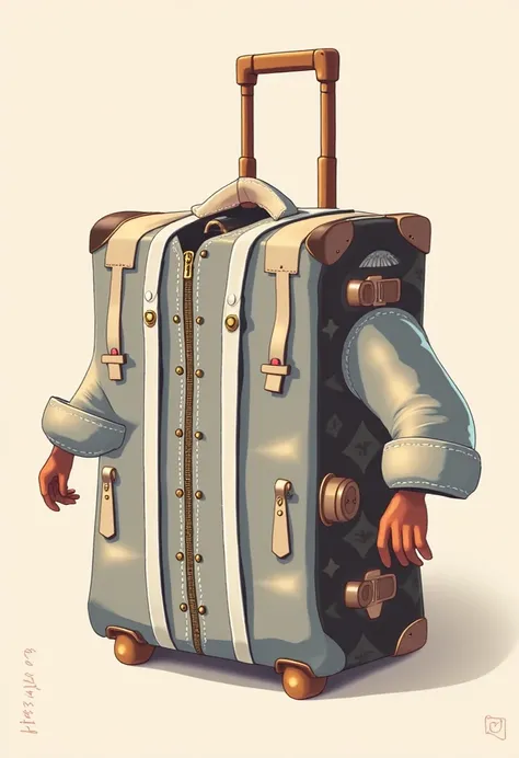 Suitcase shirt vector