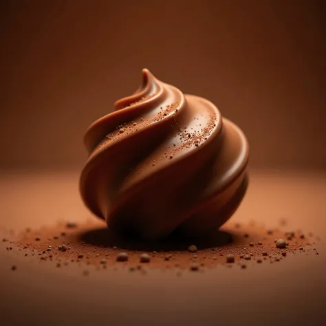 Premium truffle chocolate、 backlit、 ultra high definition image 、Delicious atmosphere、 Simple Design 、 depth of field on the shoulder、