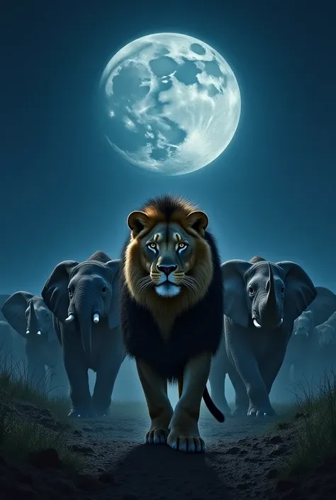 Scene 8: The Call to War 🏹
Under the moonlight, (elephants), (rhinos), and (cheetahs) gather behind the (lion).
Their eyes burn with determination—they will fight for their home.
The (lion) steps forward, claws sinking into the ground. The battle begins at...