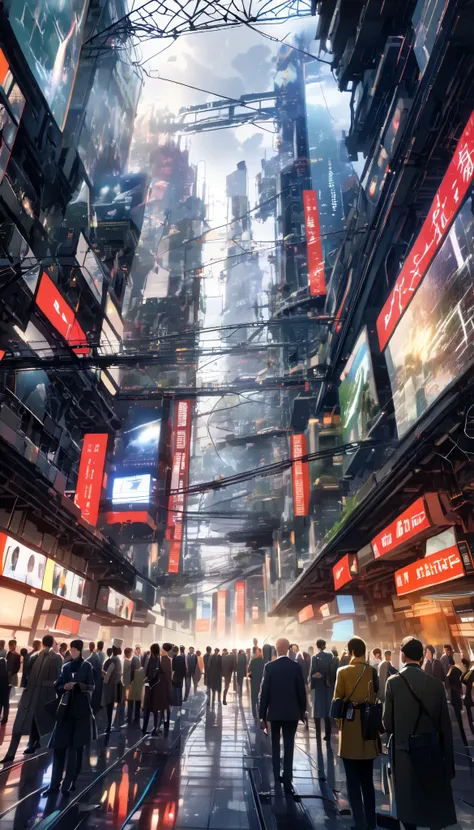 Multiple Exposure, Stopped Time , Create absurd scenes by layering multiple backgrounds, a: Faded Memories of World Wars , b: Modern Architectural Design and Reconstruction , c: Future Cyber Cities , a, c, bの順に透過性レイヤーを重ねたMultiple Exposure表現, Paradoxes th...