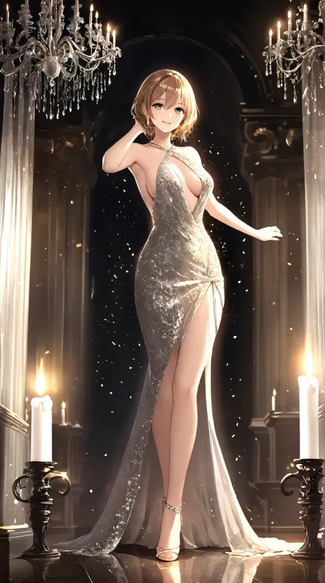 (( top quality)),(  ultra high resolution),(  very detailed),(  Detailed Explanation ),((  best CG  )),(  BEST ARTWORK  ), Ultra-precise art,  Amazing Painting Art,(Exquisite art:1.5), woman,  Beautiful Well-Dressed Face ,  Sharp Eyes Staring At You, A smi...