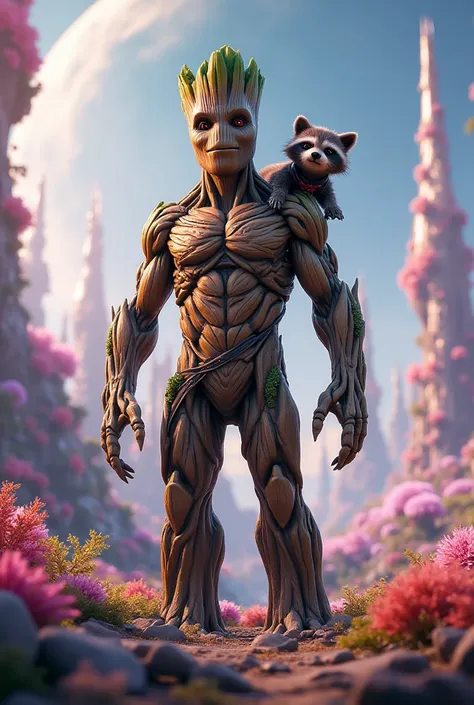 Groot with rocket 