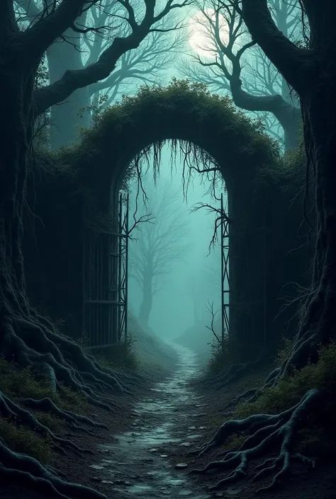 Spooky forest entrance 