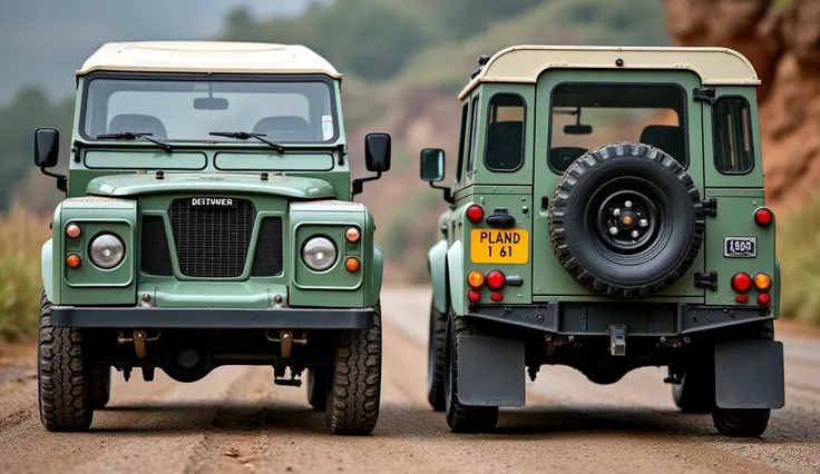 Land Rover defender 110, front back picture