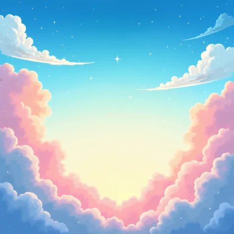 beautiful sky hand drawn style