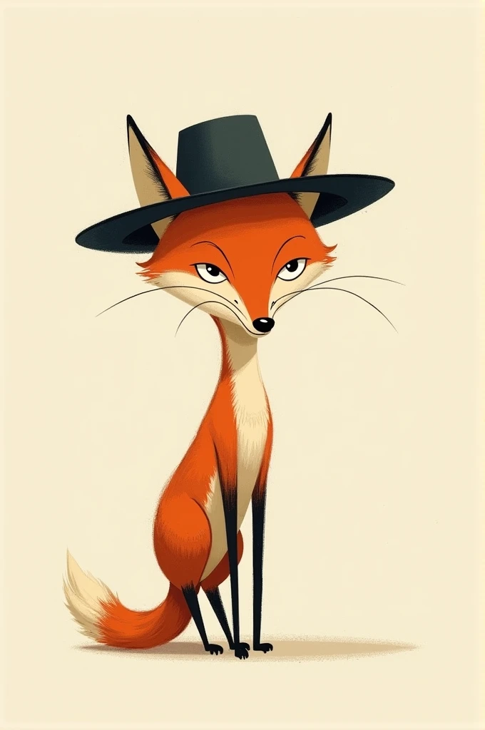 Dans le style de ( Jon Klassen ) A fox  