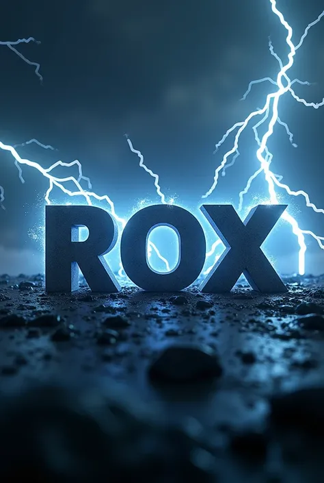 write me a word ROX In lightning